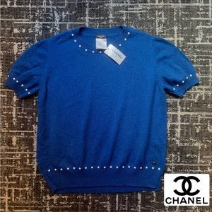 CHANEL - NWT Cashmere Pearl Pullover, FR40/M